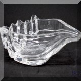 G12. Marquis by Waterford shell shaped candy dish. Chipped. - $6 